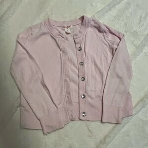 Cat & Jack Light Pink Sweater with Patterned Buttons